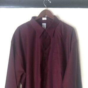 Men's Big and Tall Burgundy Party-Dress Shirt Size 20-38/39